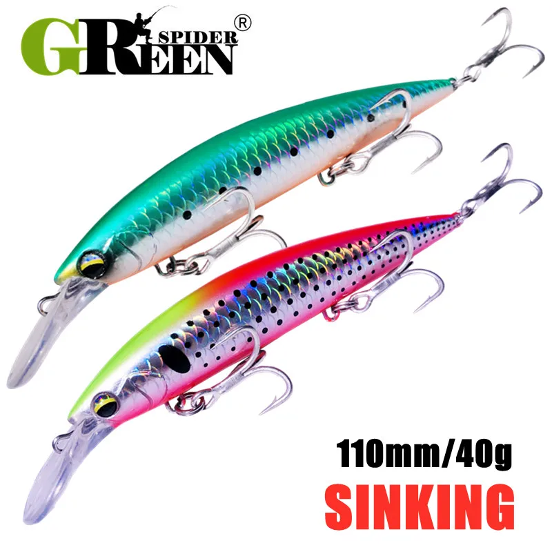 Fishing Lure Jerkbait - GREENSPIDER тяжелый вес гольян 110 мм
