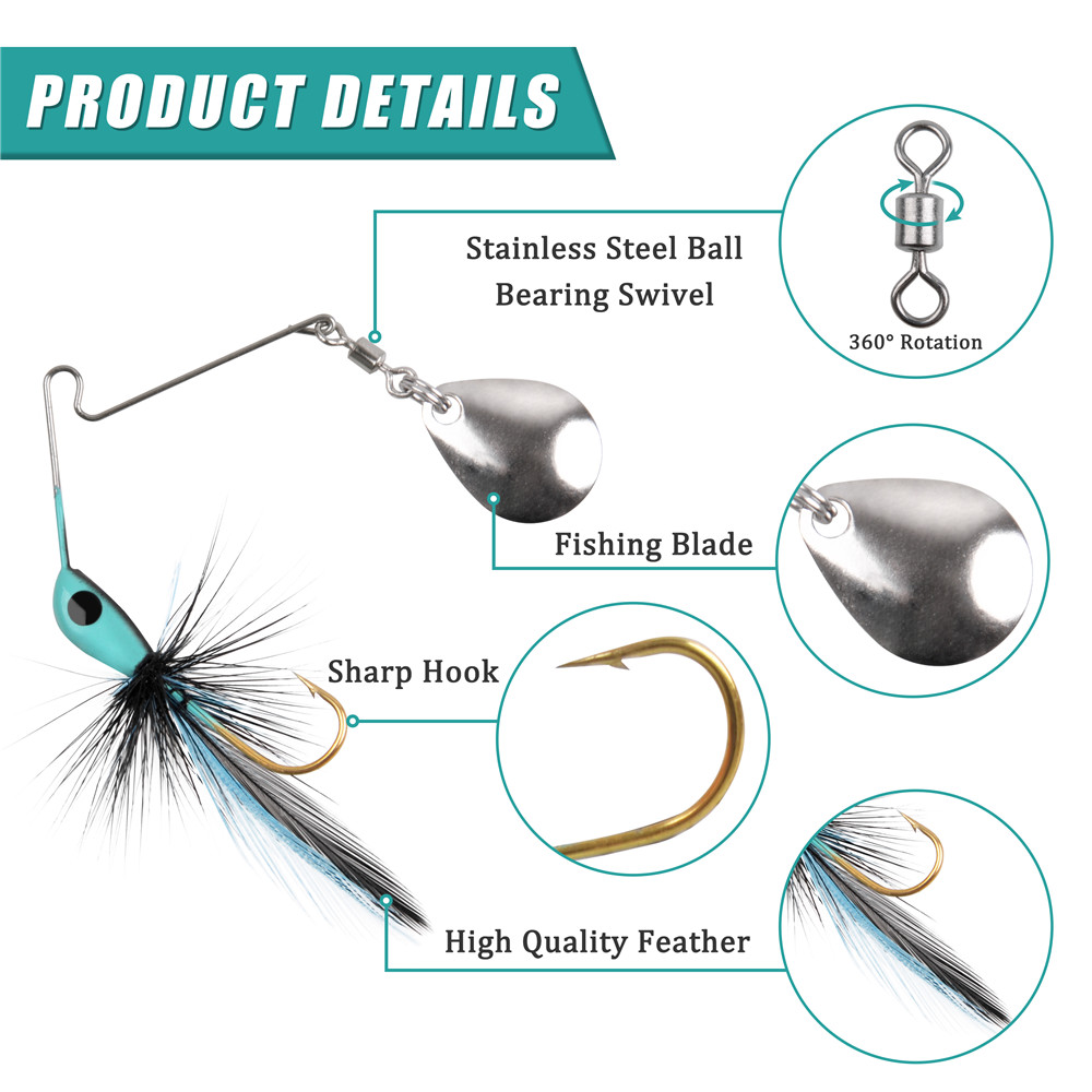 6 шт./12 шт., приманка-спиннер – обзор и цена Fishing Lure Spinnerbait